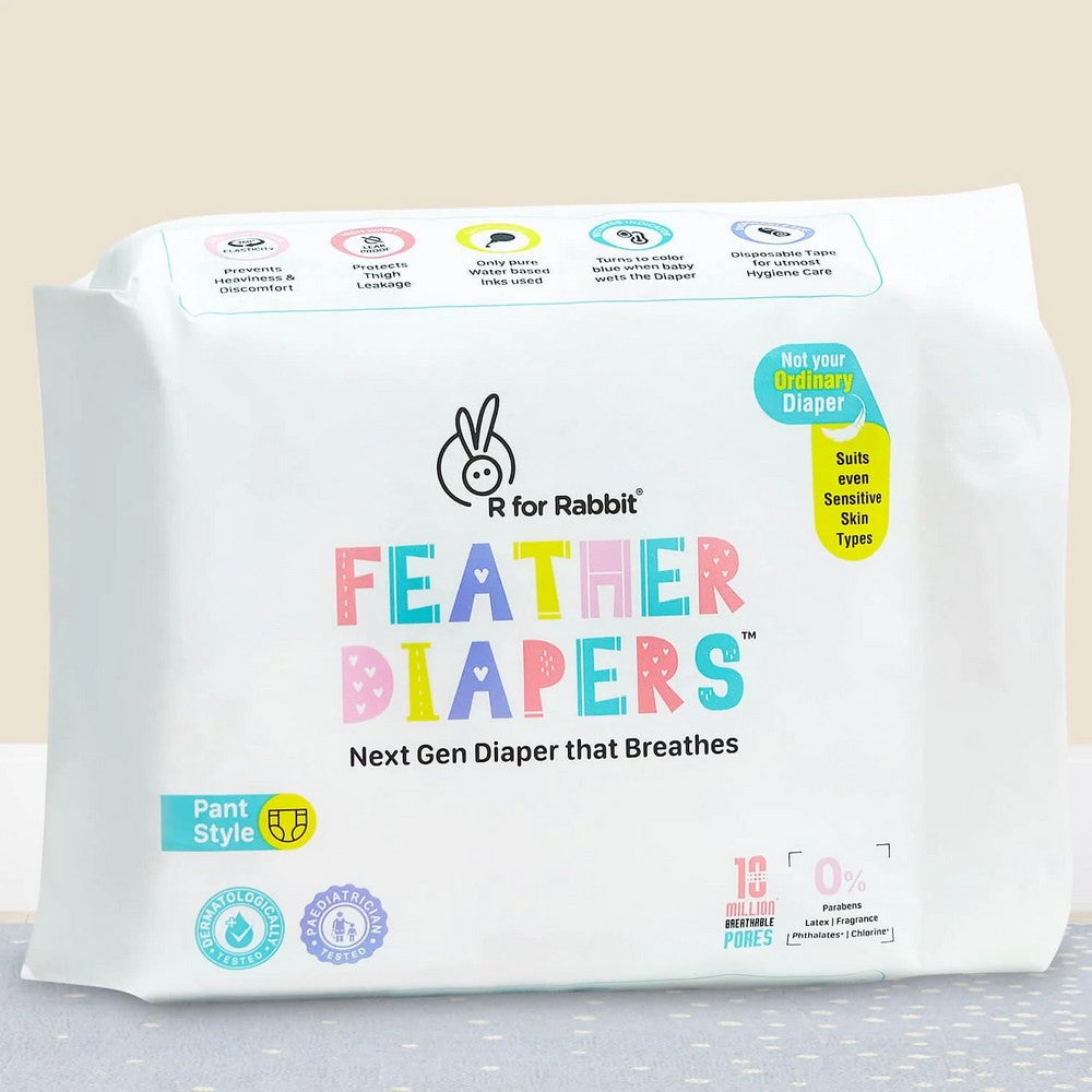 L Size Feather Baby Diaper Pant - 24 Pieces(9-14kg)