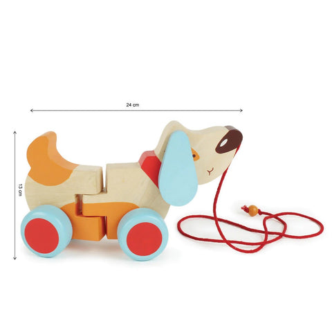 Bruno The Dog Wooden Pull Along Toy