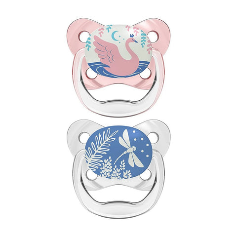 Pink Butterfly Shield Pacifier Prevent Glow In The Dark - Stage 1 (Birth To 6 Months)