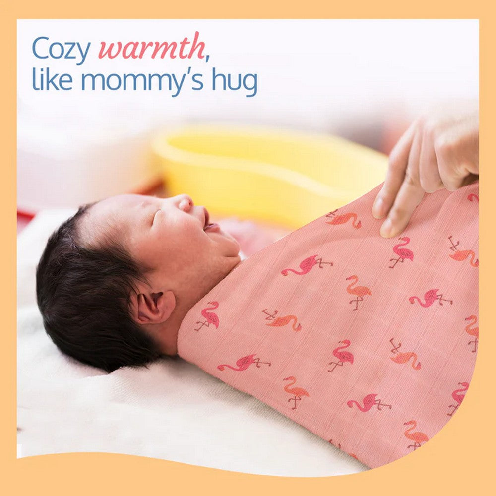 Fish Cage Cotton Muslin Baby Swaddles Set- Pack Of 3