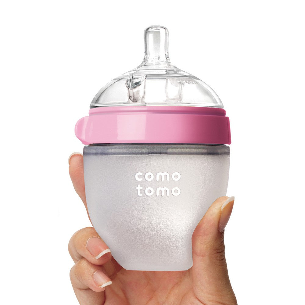 Pink Silicone Feeding Bottle - 150 ml