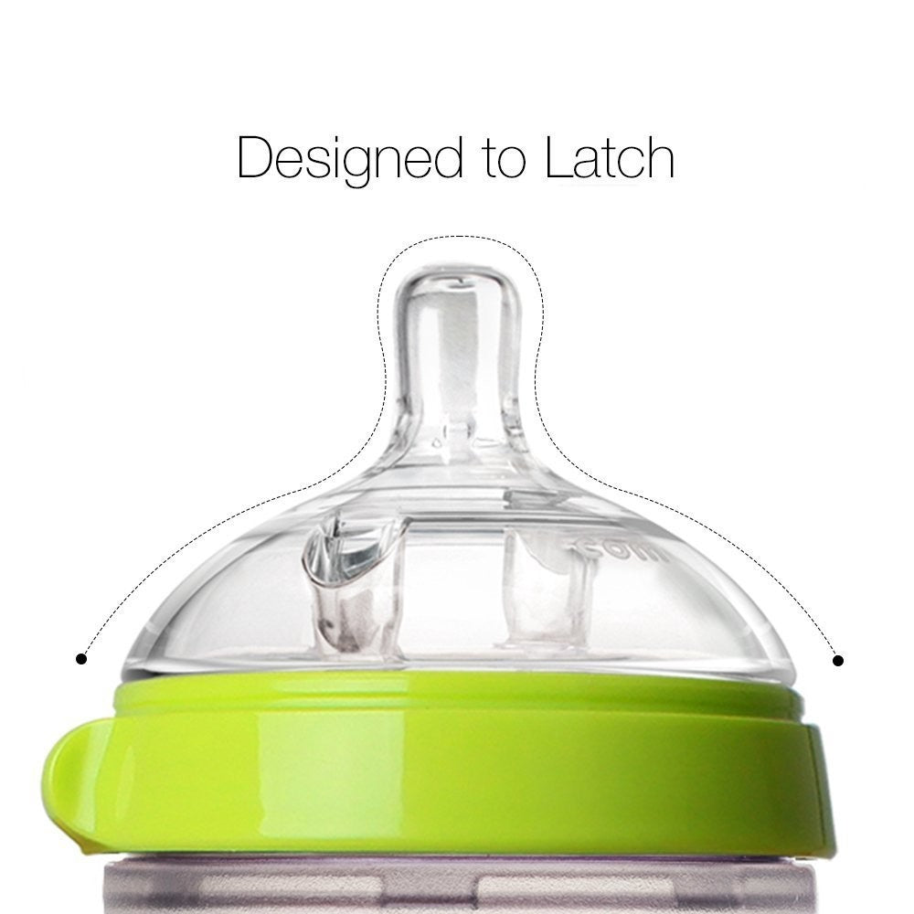 150ml Green Twin Pack Silicone Feeding Bottle