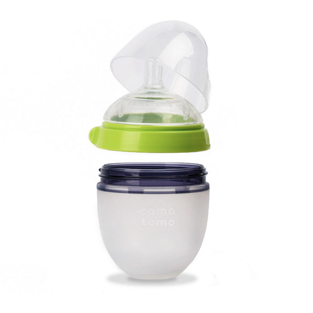 150ml Green Twin Pack Silicone Feeding Bottle