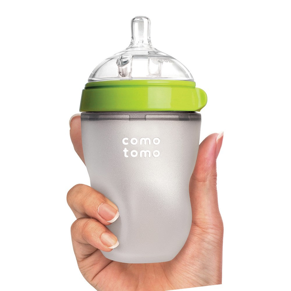 Green Silicone Feeding Bottle - 250 ml