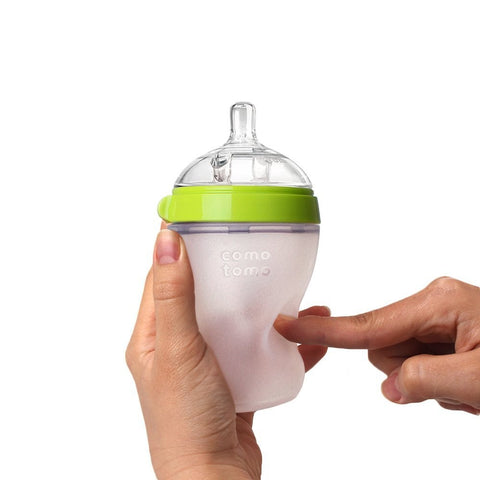 Green Silicone Feeding Bottle - 250 ml