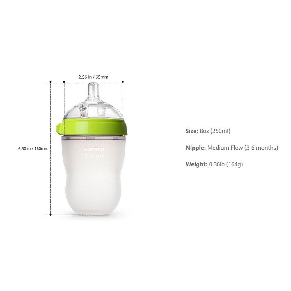 Green Silicone Feeding Bottle - 250 ml