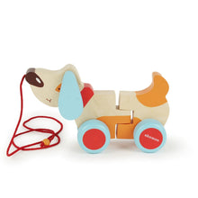 Load image into Gallery viewer, Bruno The Dog Wooden Pull Along Toy
