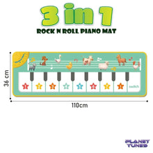 Load image into Gallery viewer, Electrobotic 3 In 1 Rock N Roll Piano Mat- Green &amp; Yellow
