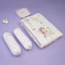 Load image into Gallery viewer, Pixie Dust 6 Piece Organic New Born Bed Set
