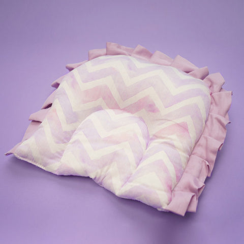 Purple Chevron Theme 5 Piece Organic New Born Bed Set