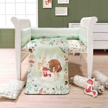 Load image into Gallery viewer, Green Animal Theme 7 Piece Cot Bedding Set
