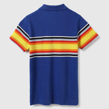 Load image into Gallery viewer, Blue Striped Polo T-Shirt
