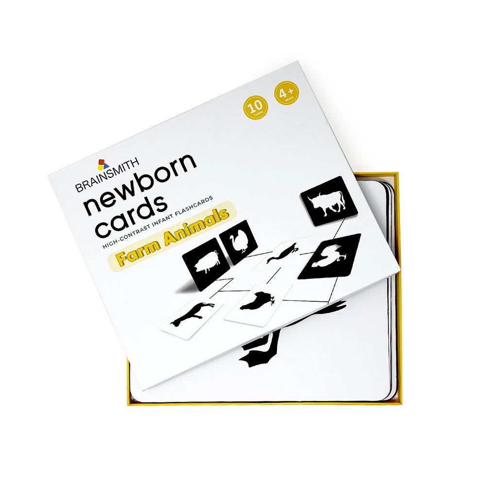 Quantum Farm Animals Flashcard Black & White