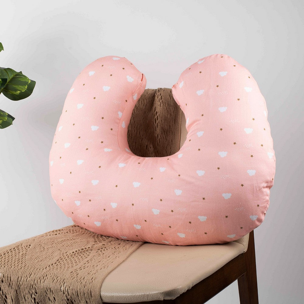 Pink Clouds Theme Feeding Pillow