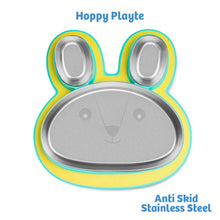 Load image into Gallery viewer, Hoppy Playte Anti Skid Stainless Steel Divided Plate
