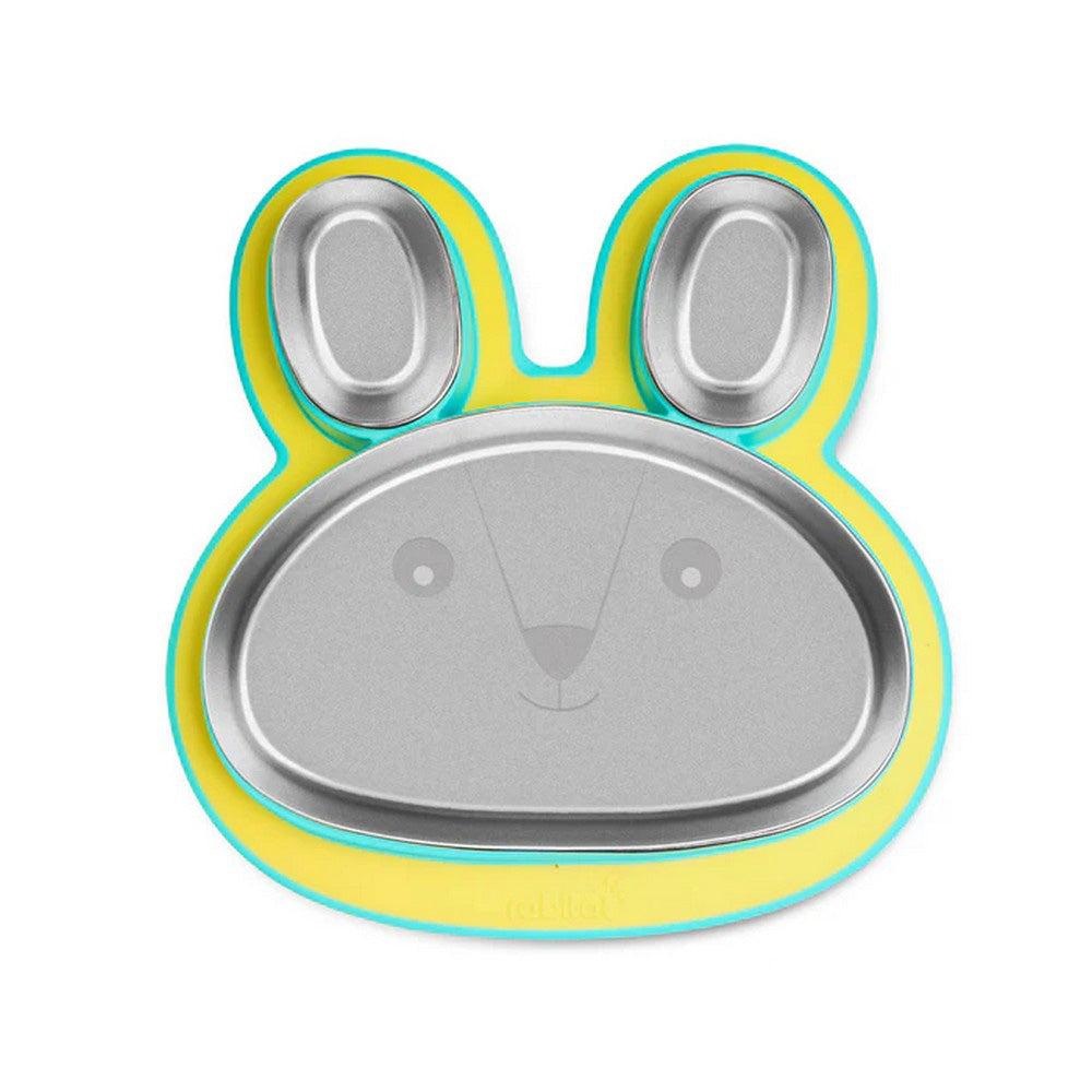 Hoppy Playte Anti Skid Stainless Steel Divided Plate