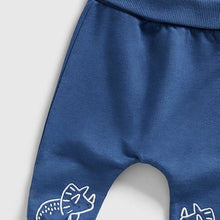 Load image into Gallery viewer, Blue Dino Embroidered Joggers- Pack Of 2
