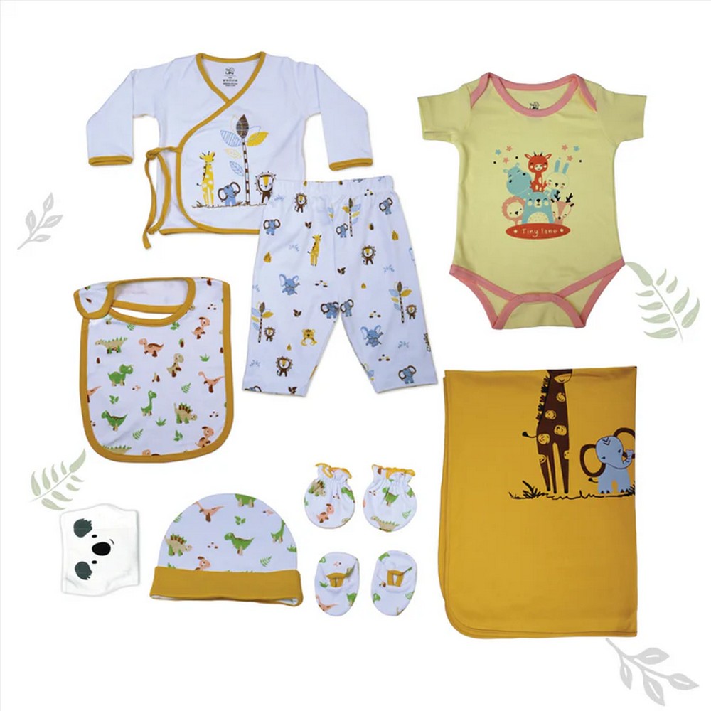 Jungle Tribe Newborn Baby Gift Set- Pack Of 9