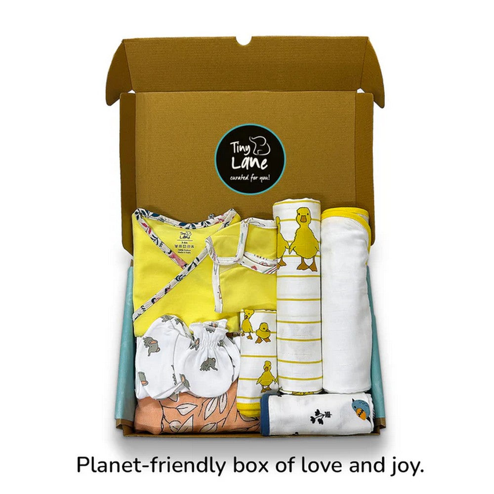 Peach Sky Theme Infant Essentials Jumbo Cotton Gift Pack- Pack Of 10