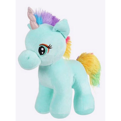 Blue Standing Unicorn With Glitter Horn Soft Toy