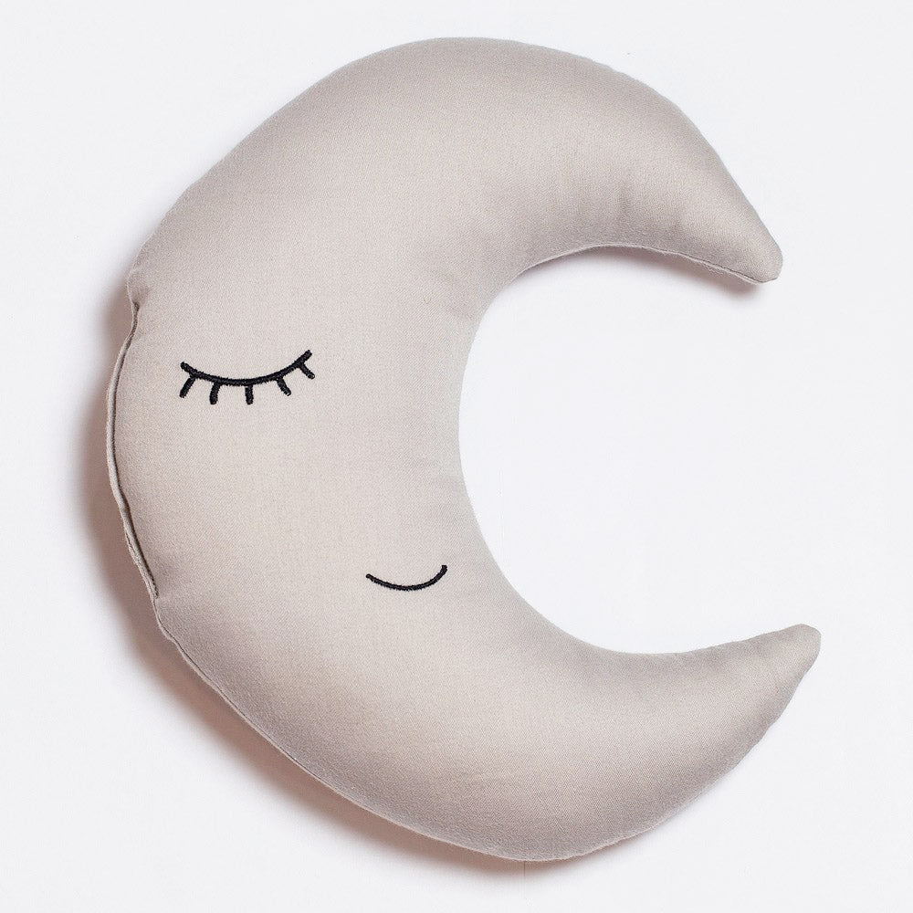 Grey Moon Shaped Pillow