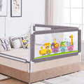 Grey Bed Rail For Baby Easy Install, Anti-Fall Safeguard For Toddler Safety