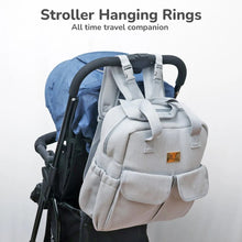 Load image into Gallery viewer, Grey Caramello Breezy Diaper Bag
