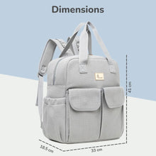 Load image into Gallery viewer, Grey Caramello Breezy Diaper Bag
