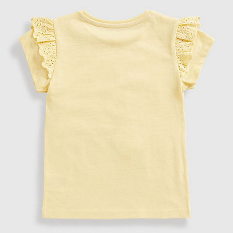 Yellow Frill Layered Sleeves Top