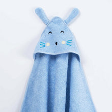 Load image into Gallery viewer, Blue Bunny Hooded Towel
