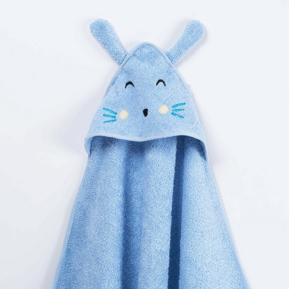 Blue Bunny Hooded Towel