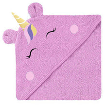 Load image into Gallery viewer, Pink Unicorn Hooded Towel
