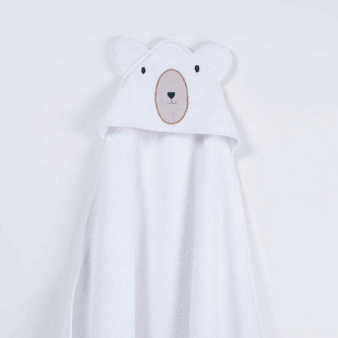 White Polar Bear Hooded Towel
