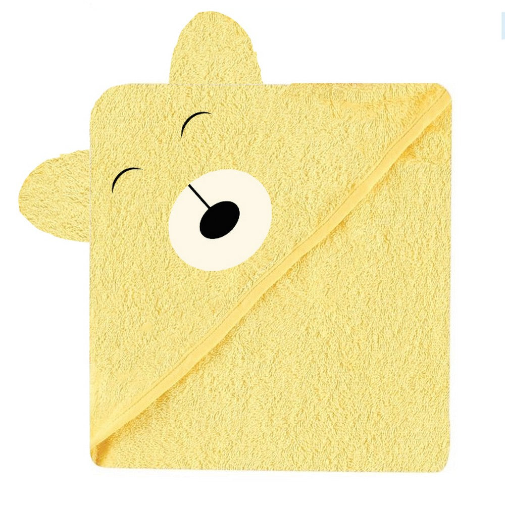 Yellow Bear Theme Hooded Towel