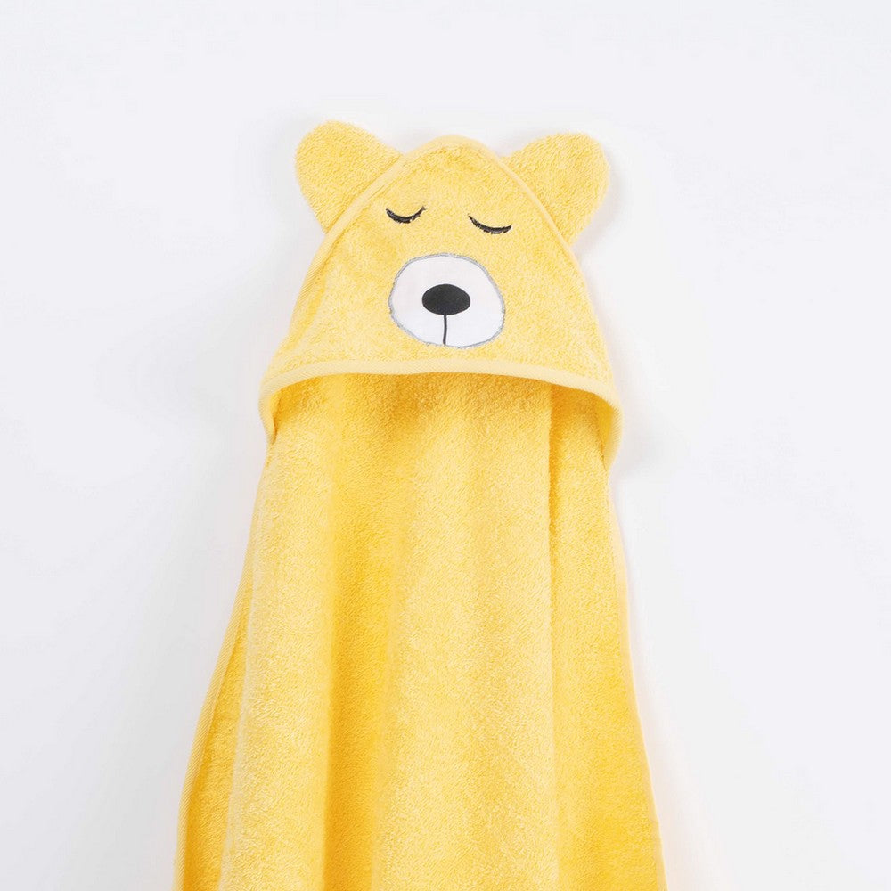 Yellow Bear Theme Hooded Towel