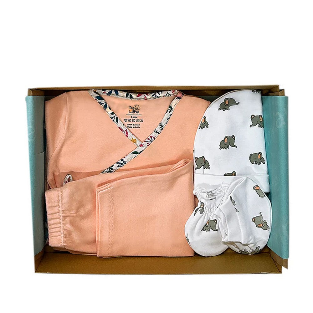 Newborn Baby Peach Combo Set- Pack Of 5