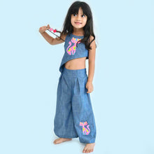 Load image into Gallery viewer, Blue Kitty Embroidered Co-Ord Set
