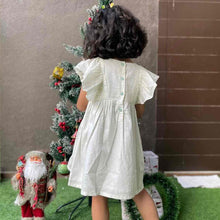 Load image into Gallery viewer, White Leaf Embroidery Cotton Dress
