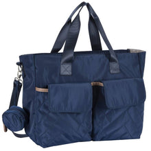 Load image into Gallery viewer, Navy Quilted Diaper Bag
