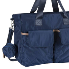 Load image into Gallery viewer, Navy Quilted Diaper Bag
