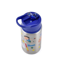 Load image into Gallery viewer, Navy Blue Sports Theme Stainless Steel Water Bottle

