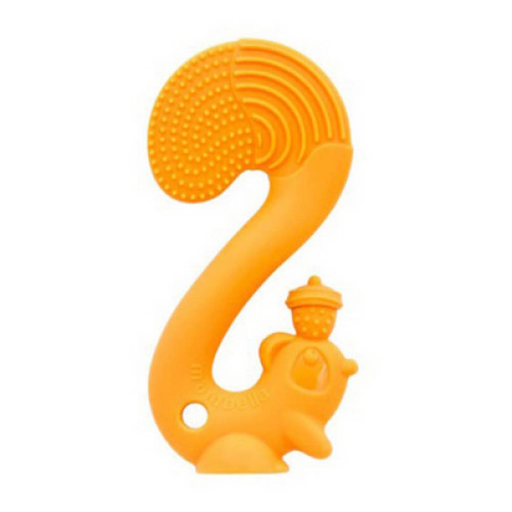 Orange Squirrel Silicone Teether