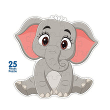 Load image into Gallery viewer, Elephant Jigsaw Puzzle - 25 Pieces
