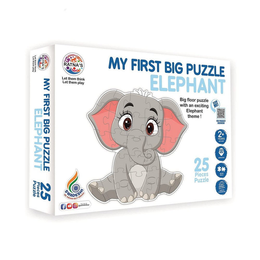 Elephant Jigsaw Puzzle - 25 Pieces