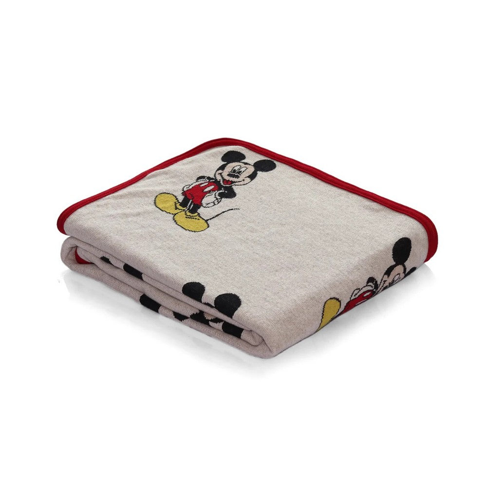 Mickey Mouse Cotton Knitted Ac Blanket