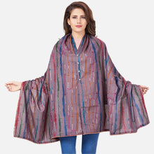 Load image into Gallery viewer, Mauve Striped Printed Nursing Cover Poncho
