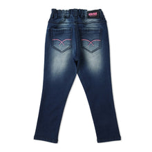 Load image into Gallery viewer, Whiskered Slim Fit Jeans-Light &amp; Dark Blue
