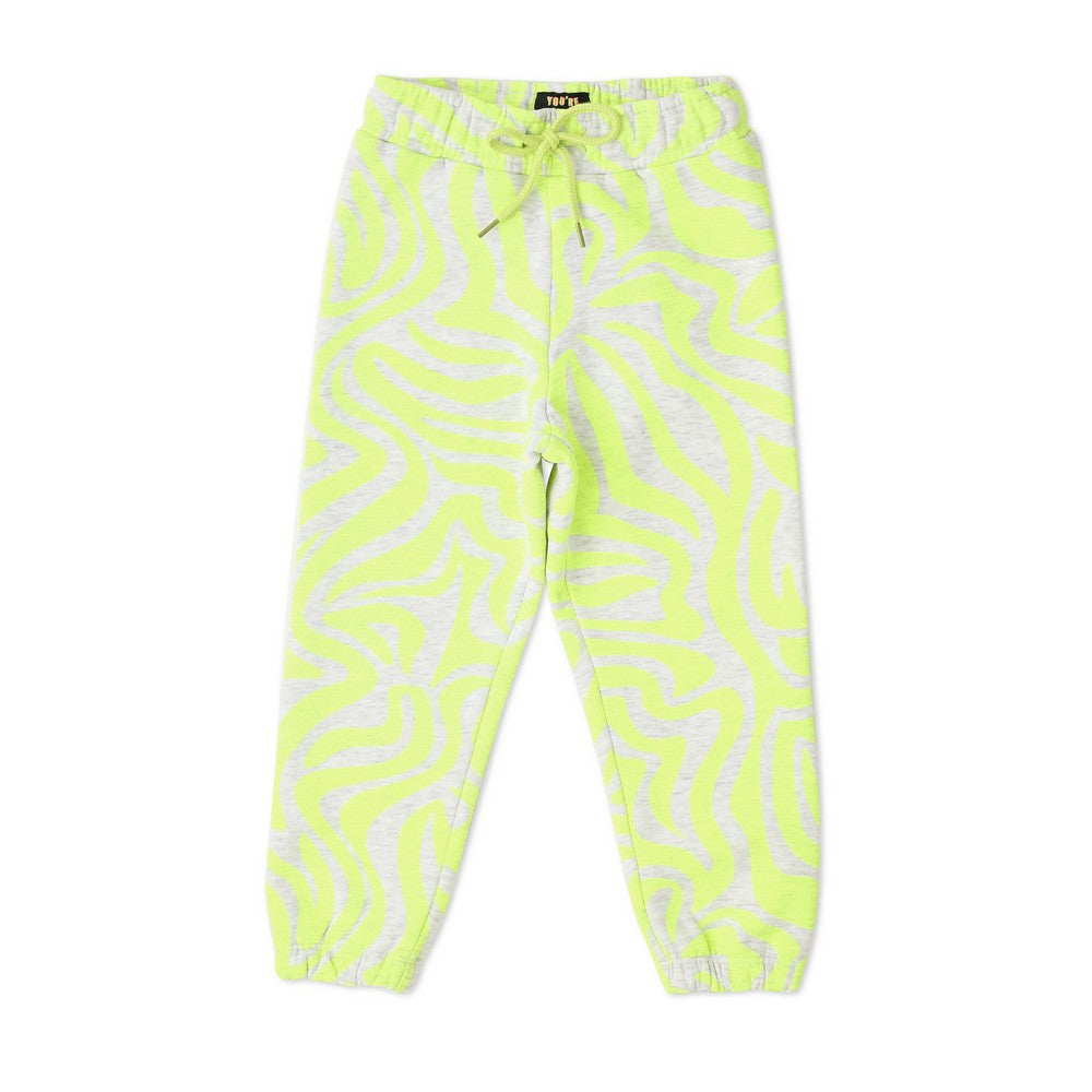 Green Abstract Printed Trousers