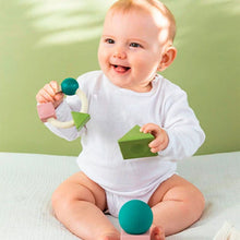 Load image into Gallery viewer, Shapes Teething Ring Soft Colors Baby
