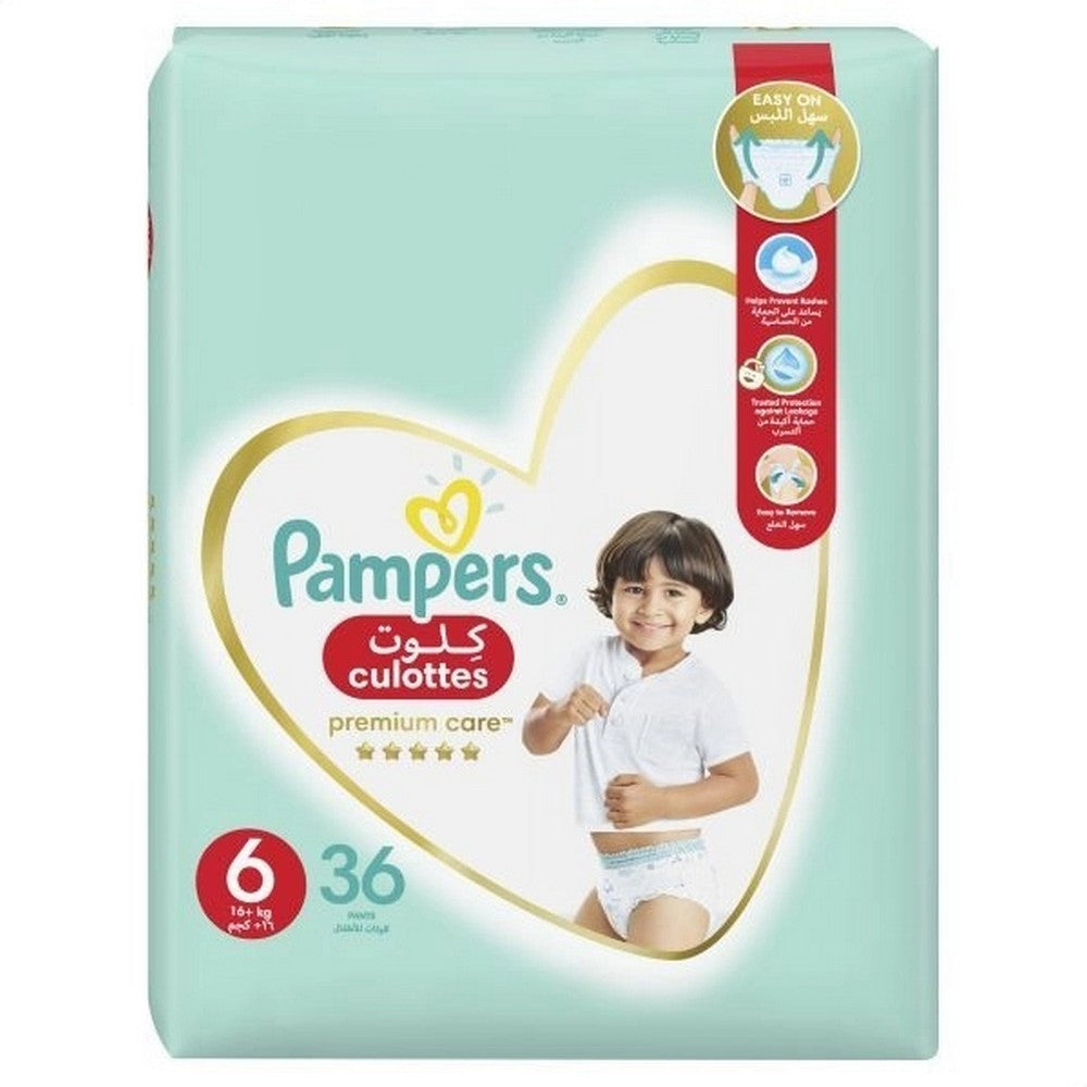 Size 6 Pampers Premium Care Pants Diapers - 36 Pants (16+ kg)